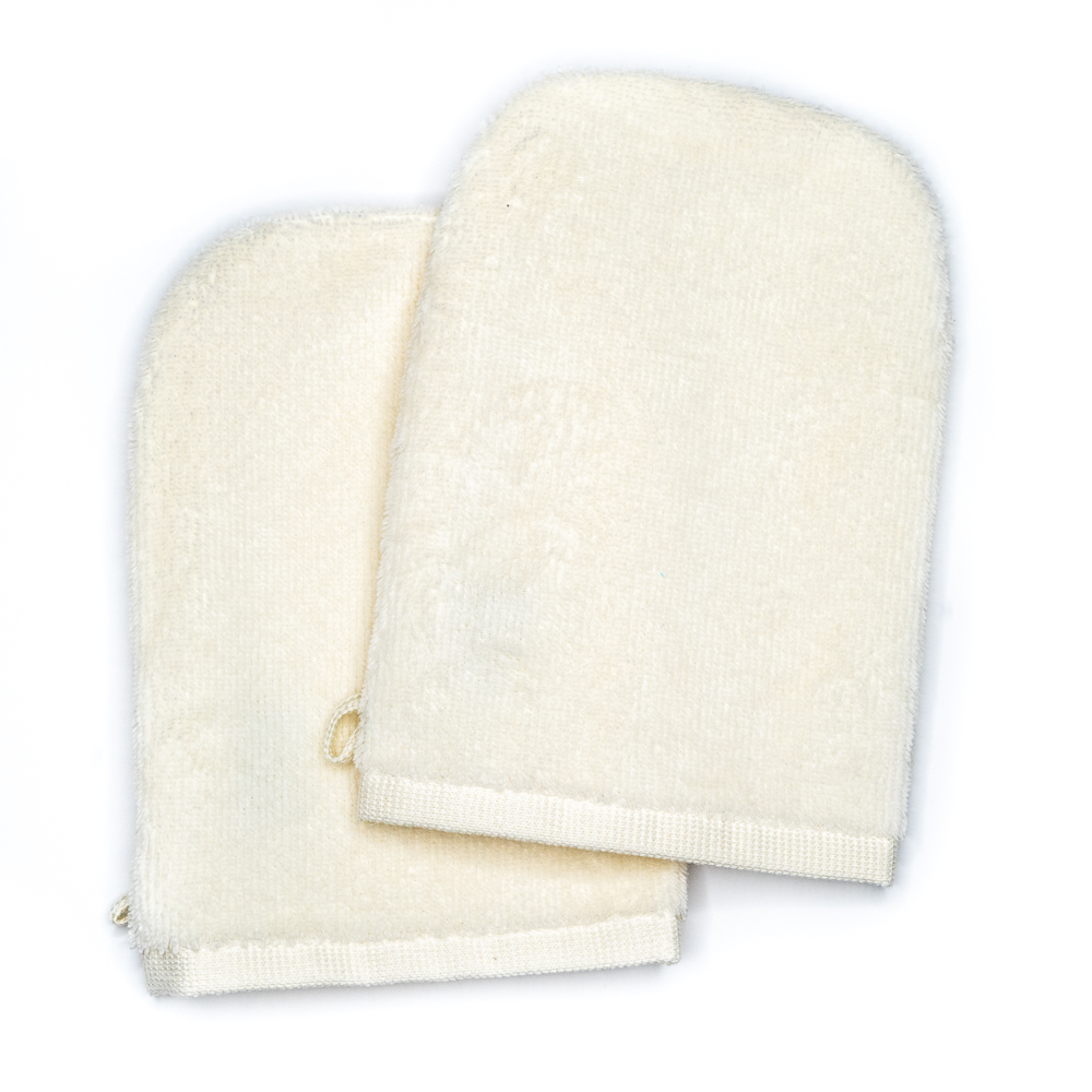 Wash Gloves 14x21 cream (2 items in a pack)